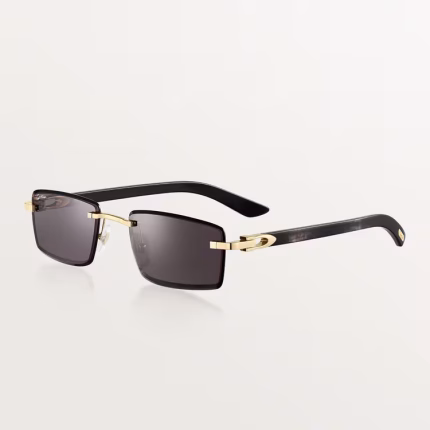 SUNGLASSES WITH ELONGATED C DE CARTIER MOTIF BLACK