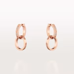 LOVE earrings, multiwear, half-paved