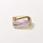 Trinity cushion ring classic model paved
