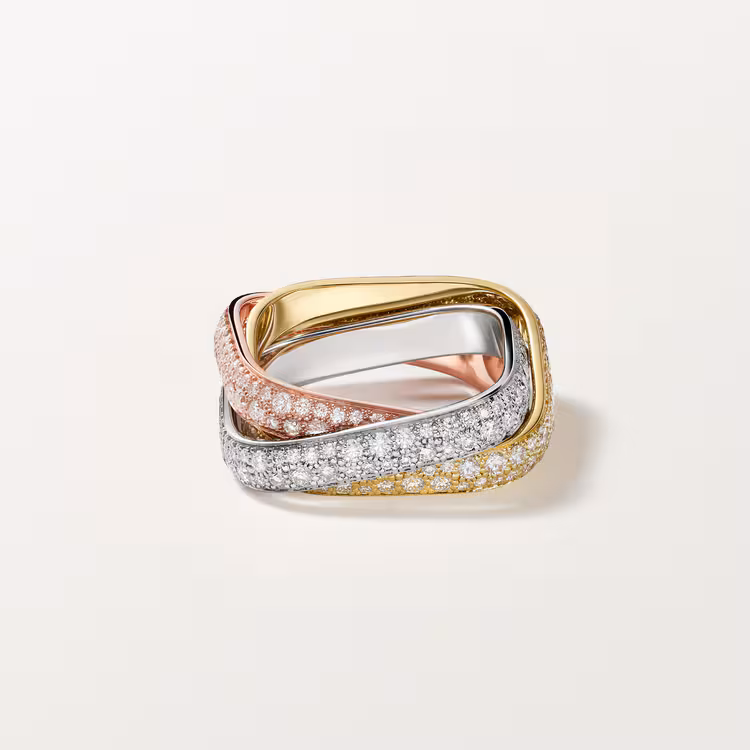 Trinity cushion ring classic model paved